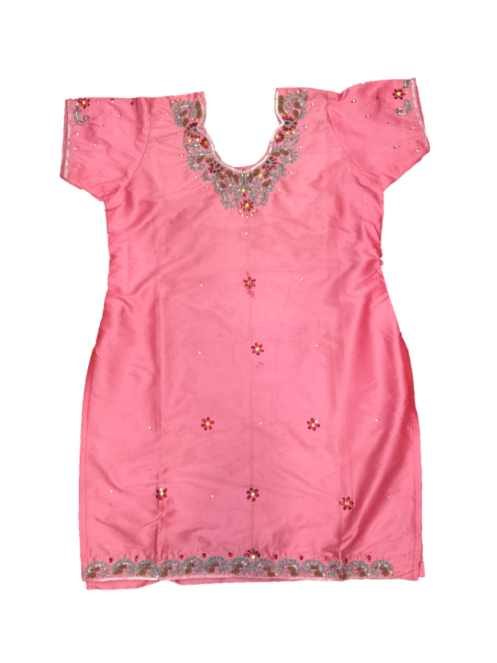 BakerMiller Pink Suit With Zari Work