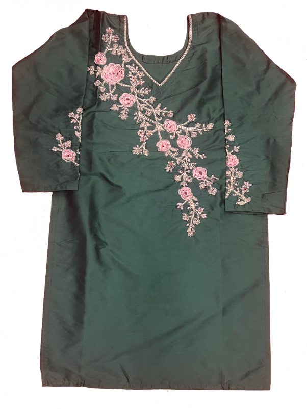 Plantation Suit With Zari Work