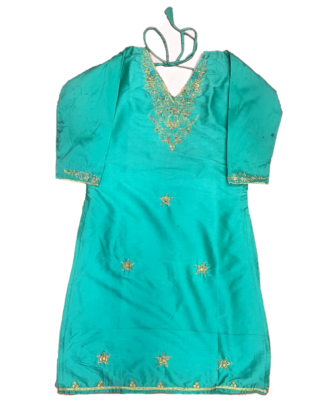 Tiffany Blue Suit With Zari Work