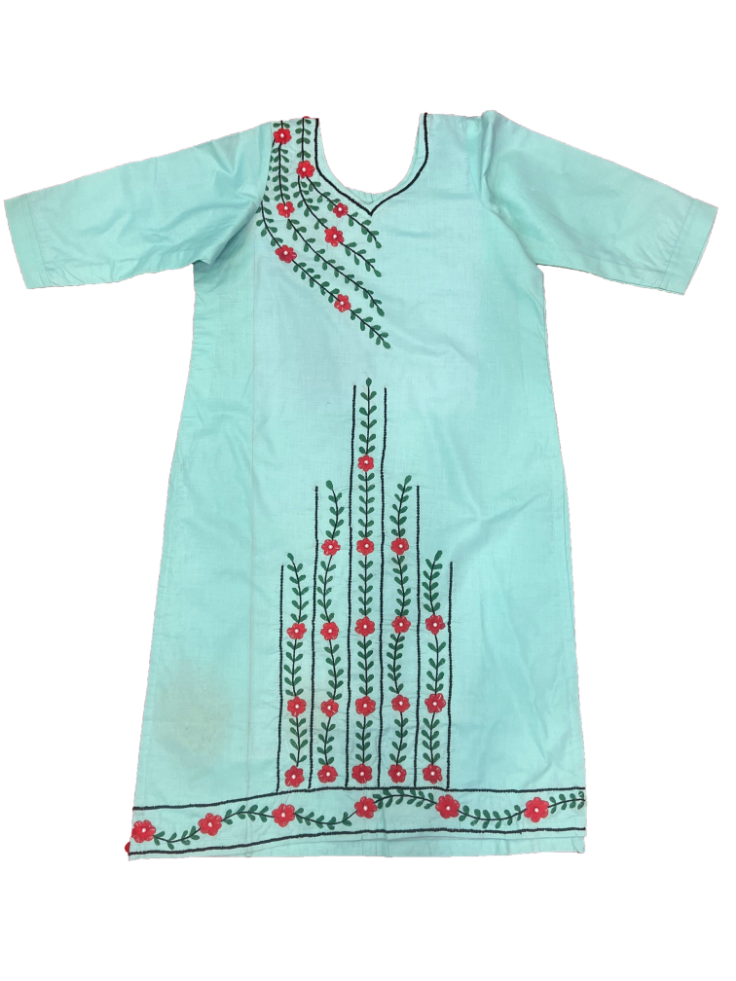 Eggshell blue Suit With Zari Work