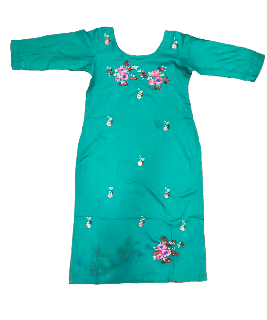 Iris Blue  Suit With Zari Work