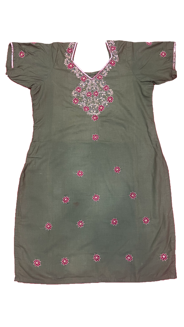 Nickel suit with zari work